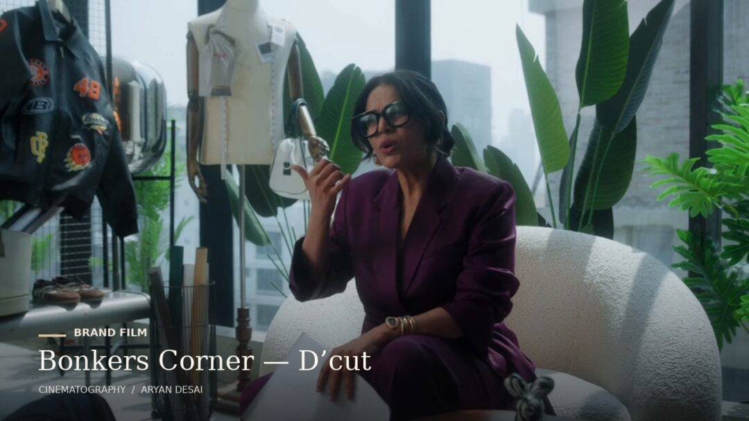 Bonkers Corner D’cut brand film still; cinematography by Aryan Desai